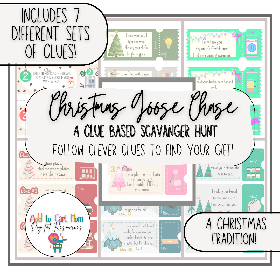 The Christmas Goose Chase-Kids Unique Christmas Present Scavenger Hunt Game