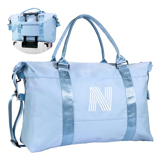 Graduation Gifts for Girls, Initial Travel Duffel Bag, Sports Bag, Personalized Weekender Bag，Monogram Overnight Bag Gift for Grandmother,Birthday Gifts Personalized Gifts (Letter M)