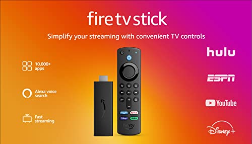 Amazon Fire TV Stick, HD, sharp picture quality, fast streaming, free & live TV, Alexa Voice Remote with TV controls