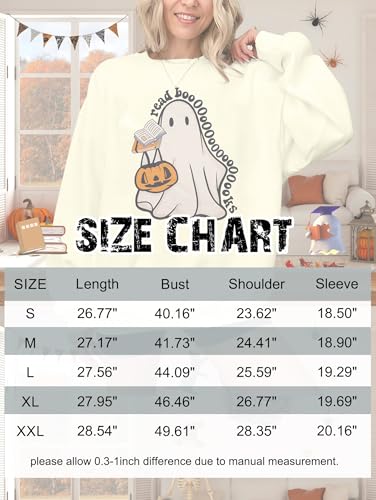 ASTANFY Halloween Sweatshirts for Women in My Spooky Era sweater Teacher shirts book Graphic Sweatshirt Long Sleeve Pullover