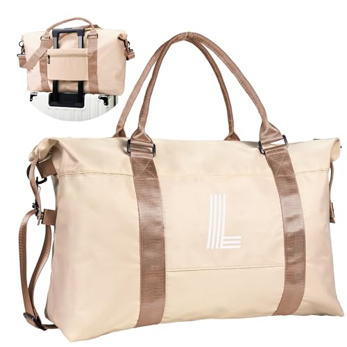 Graduation Gifts for Girls, Initial Travel Duffel Bag, Sports Bag, Personalized Weekender Bag，Monogram Overnight Bag Gift for Grandmother,Birthday Gifts Personalized Gifts (Letter M)