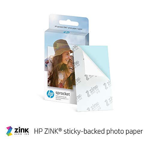 HP Sprocket Select Portable 2.3x3.4" Instant Photo Printer (Eclipse) Print Pictures on Zink Sticky-Backed Paper from your iOS & Android Device.,White