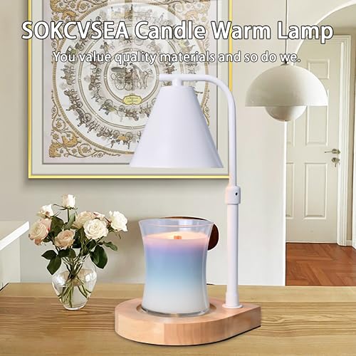 Candle Warmer Lamp with Timer - Electric Candle Lamp Warmer, Birthday Gifts for Women, for Mom, House Warming Gifts New Home, Candle Warmer for Jar Candles with 2 Bulbs BlackGold