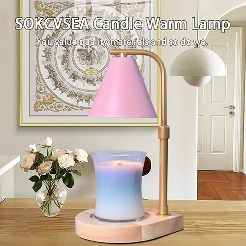 Candle Warmer Lamp with Timer - Electric Candle Lamp Warmer, Birthday Gifts for Women, for Mom, House Warming Gifts New Home, Candle Warmer for Jar Candles with 2 Bulbs BlackGold