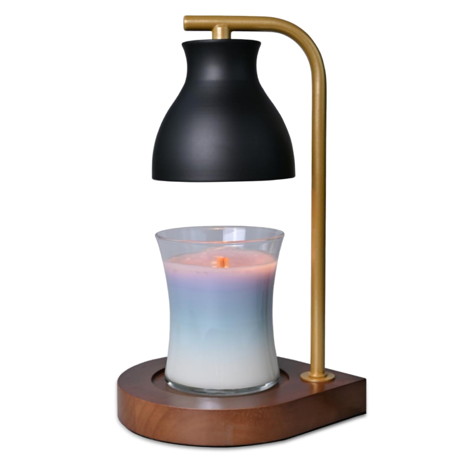 Candle Warmer Lamp with Timer - Electric Candle Lamp Warmer, Birthday Gifts for Women, for Mom, House Warming Gifts New Home, Candle Warmer for Jar Candles with 2 Bulbs BlackGold