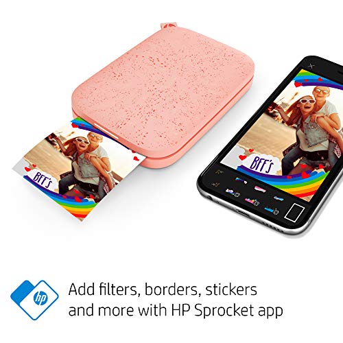 HP Sprocket Select Portable 2.3x3.4" Instant Photo Printer (Eclipse) Print Pictures on Zink Sticky-Backed Paper from your iOS & Android Device.,White