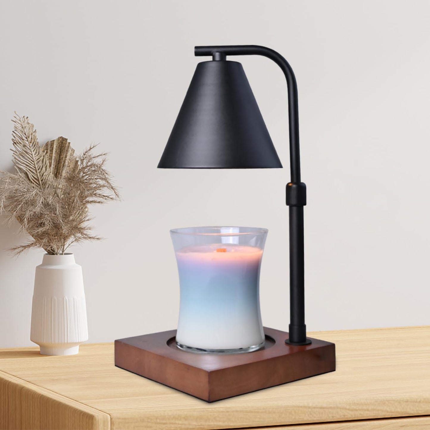 Candle Warmer Lamp with Timer - Electric Candle Lamp Warmer, Birthday Gifts for Women, for Mom, House Warming Gifts New Home, Candle Warmer for Jar Candles with 2 Bulbs BlackGold