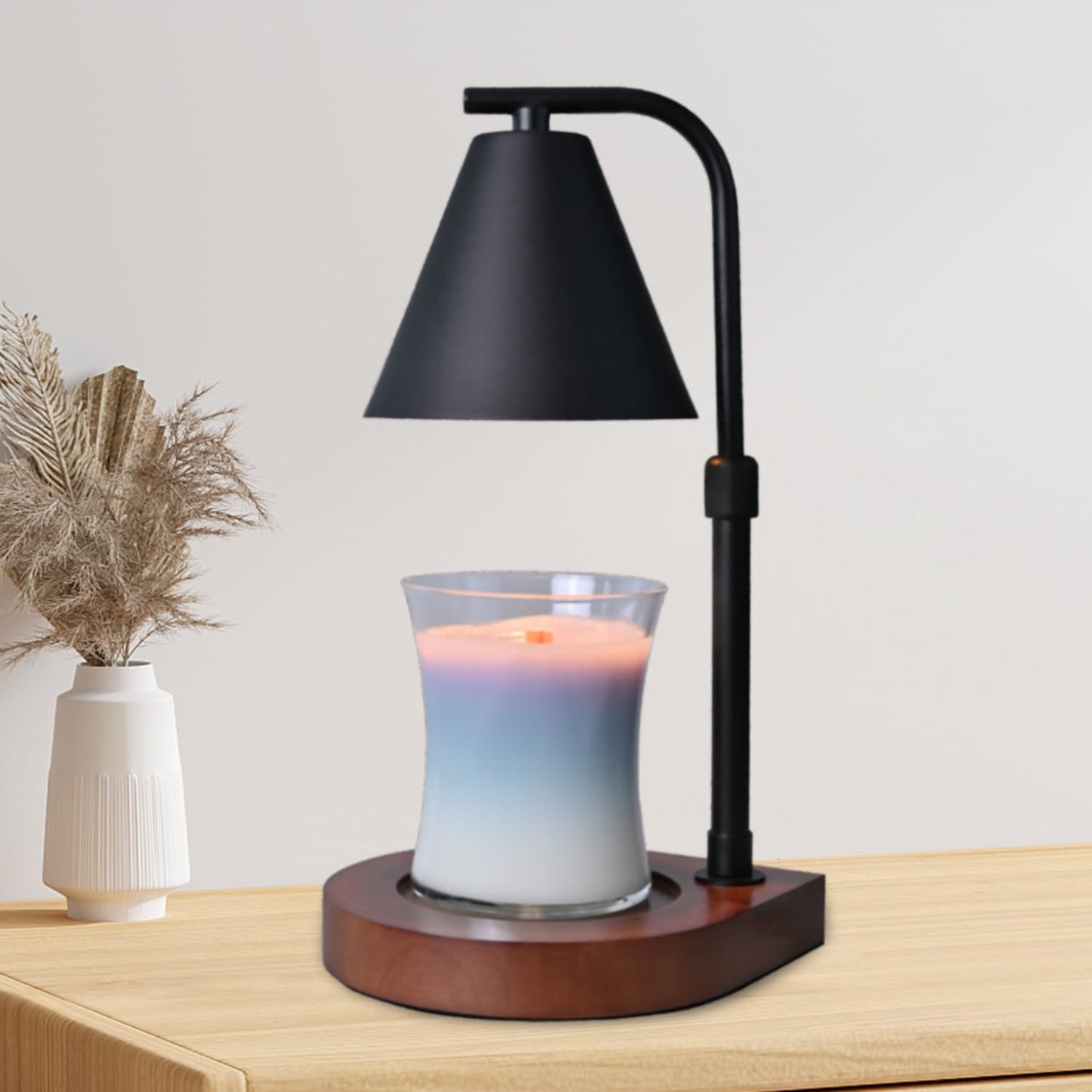 Candle Warmer Lamp with Timer - Electric Candle Lamp Warmer, Birthday Gifts for Women, for Mom, House Warming Gifts New Home, Candle Warmer for Jar Candles with 2 Bulbs BlackGold