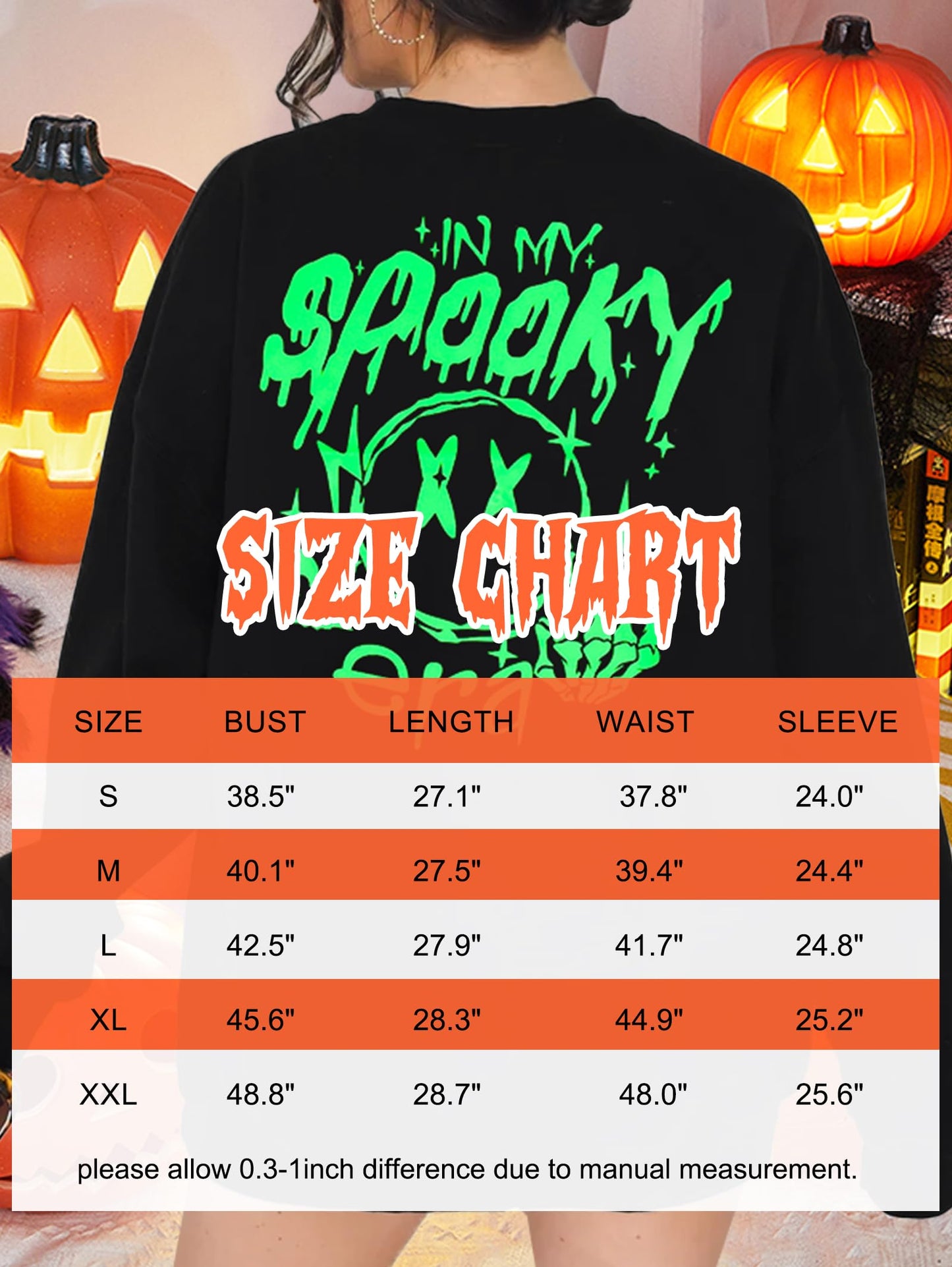 ASTANFY Halloween Sweatshirts for Women in My Spooky Era sweater Teacher shirts book Graphic Sweatshirt Long Sleeve Pullover