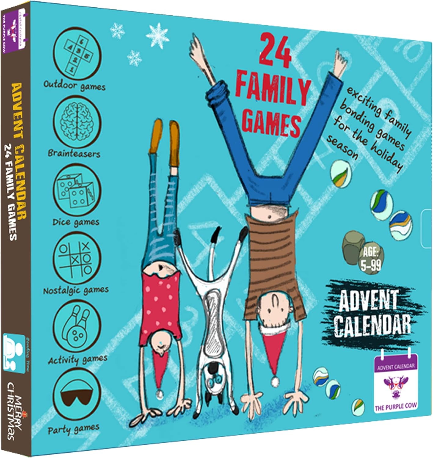 NEW 2024 Advent/Countdown Calendar FAMILY GAMES. 24 OF THE BEST EVER FAMILY GAMES IN ONE BOX – put the screen aside and enjoy hours of FUN. Comes with a step-by-step picture guide. For kids aged 6+. The perfect family bonding experience.