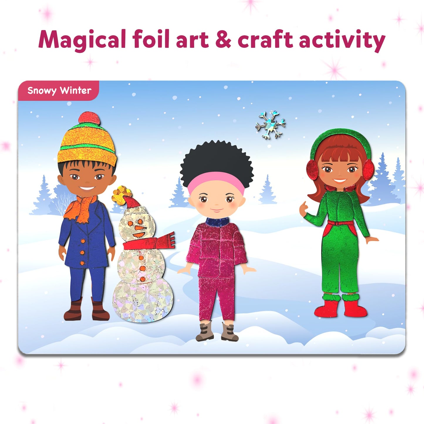 Skillmatics Art & Craft Activity - Foil Fun Holiday Magic, No Mess Art for Kids, Christmas Craft Kits & Supplies, DIY Creative Activity, Gifts for Boys & Girls Ages 4, 5, 6, 7, 8, 9