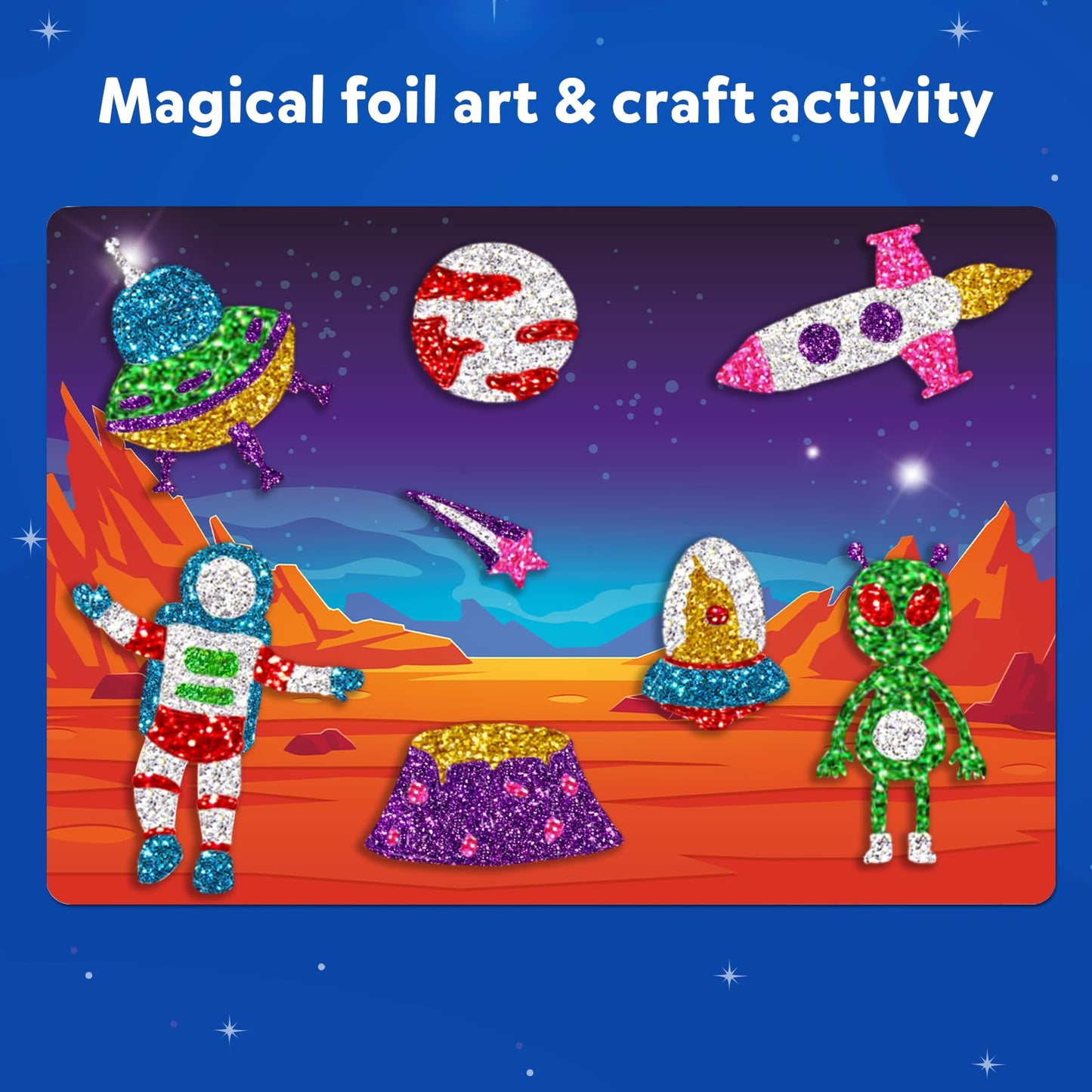 Skillmatics Art & Craft Activity - Foil Fun Holiday Magic, No Mess Art for Kids, Christmas Craft Kits & Supplies, DIY Creative Activity, Gifts for Boys & Girls Ages 4, 5, 6, 7, 8, 9