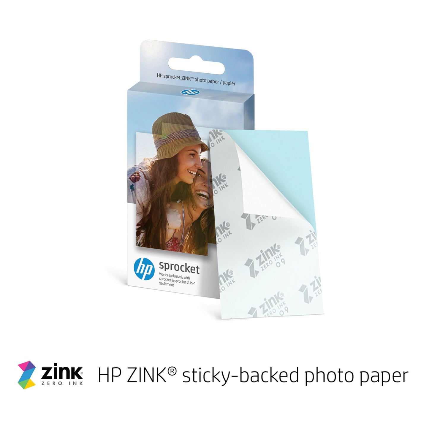 HP Sprocket Select Portable 2.3x3.4" Instant Photo Printer (Eclipse) Print Pictures on Zink Sticky-Backed Paper from your iOS & Android Device.,White