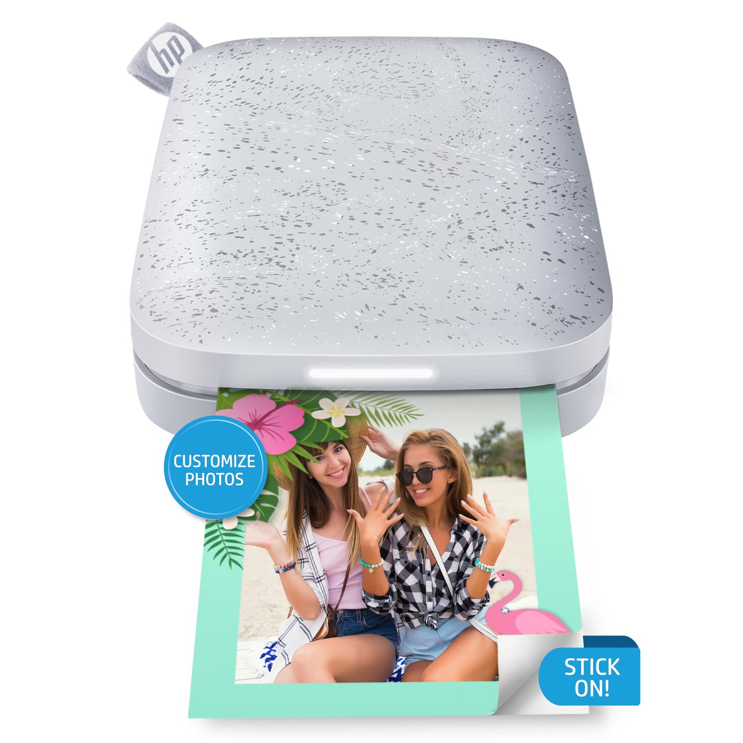 HP Sprocket Select Portable 2.3x3.4" Instant Photo Printer (Eclipse) Print Pictures on Zink Sticky-Backed Paper from your iOS & Android Device.,White