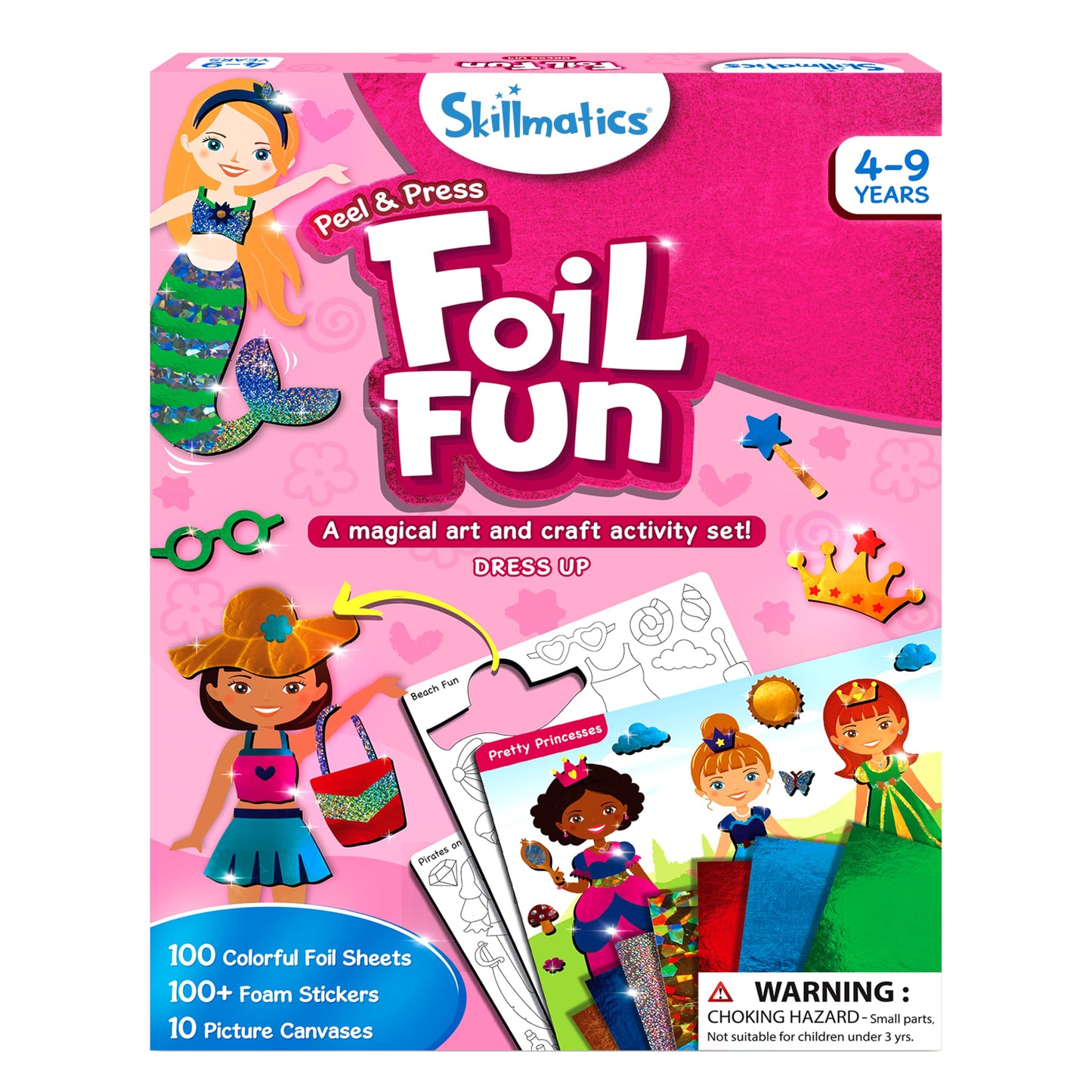 Skillmatics Art & Craft Activity - Foil Fun Holiday Magic, No Mess Art for Kids, Christmas Craft Kits & Supplies, DIY Creative Activity, Gifts for Boys & Girls Ages 4, 5, 6, 7, 8, 9