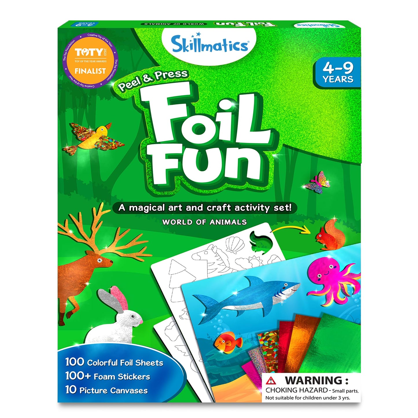 Skillmatics Art & Craft Activity - Foil Fun Holiday Magic, No Mess Art for Kids, Christmas Craft Kits & Supplies, DIY Creative Activity, Gifts for Boys & Girls Ages 4, 5, 6, 7, 8, 9