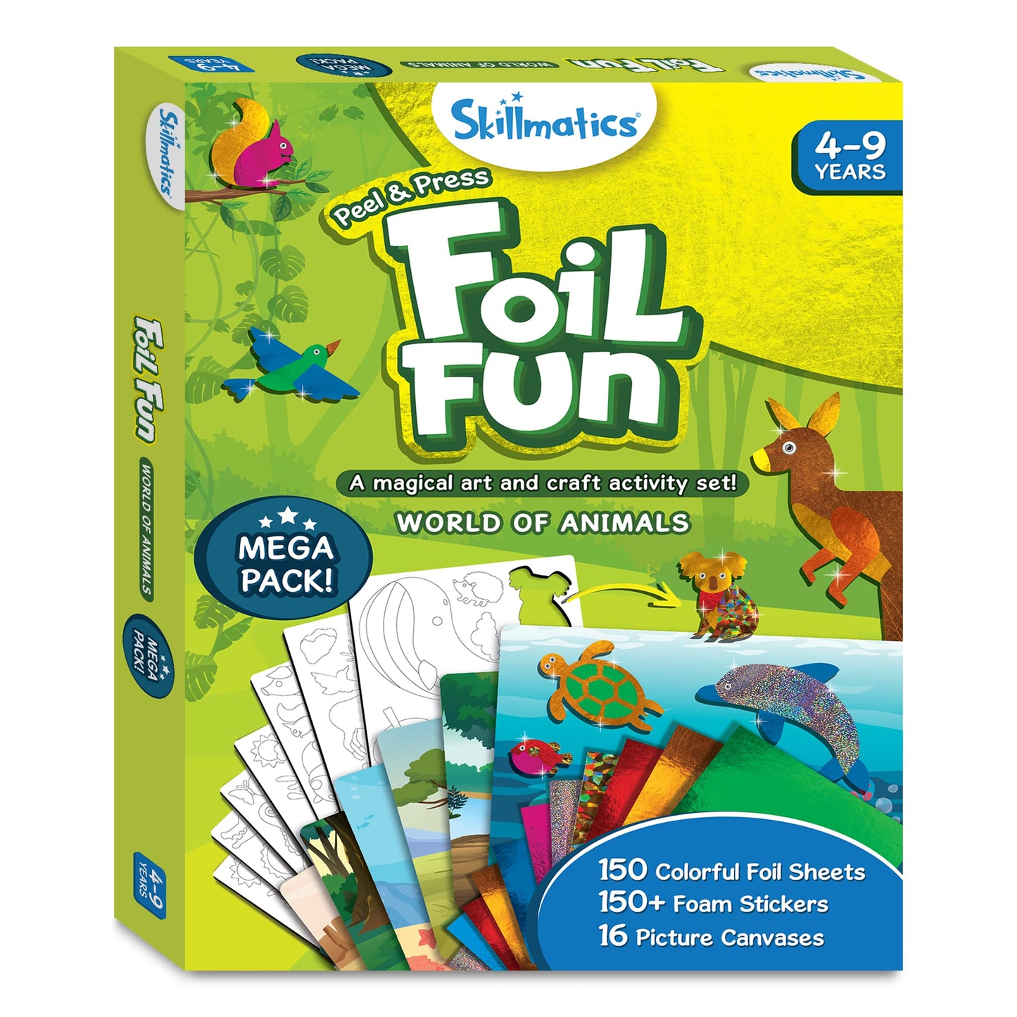 Skillmatics Art & Craft Activity - Foil Fun Holiday Magic, No Mess Art for Kids, Christmas Craft Kits & Supplies, DIY Creative Activity, Gifts for Boys & Girls Ages 4, 5, 6, 7, 8, 9