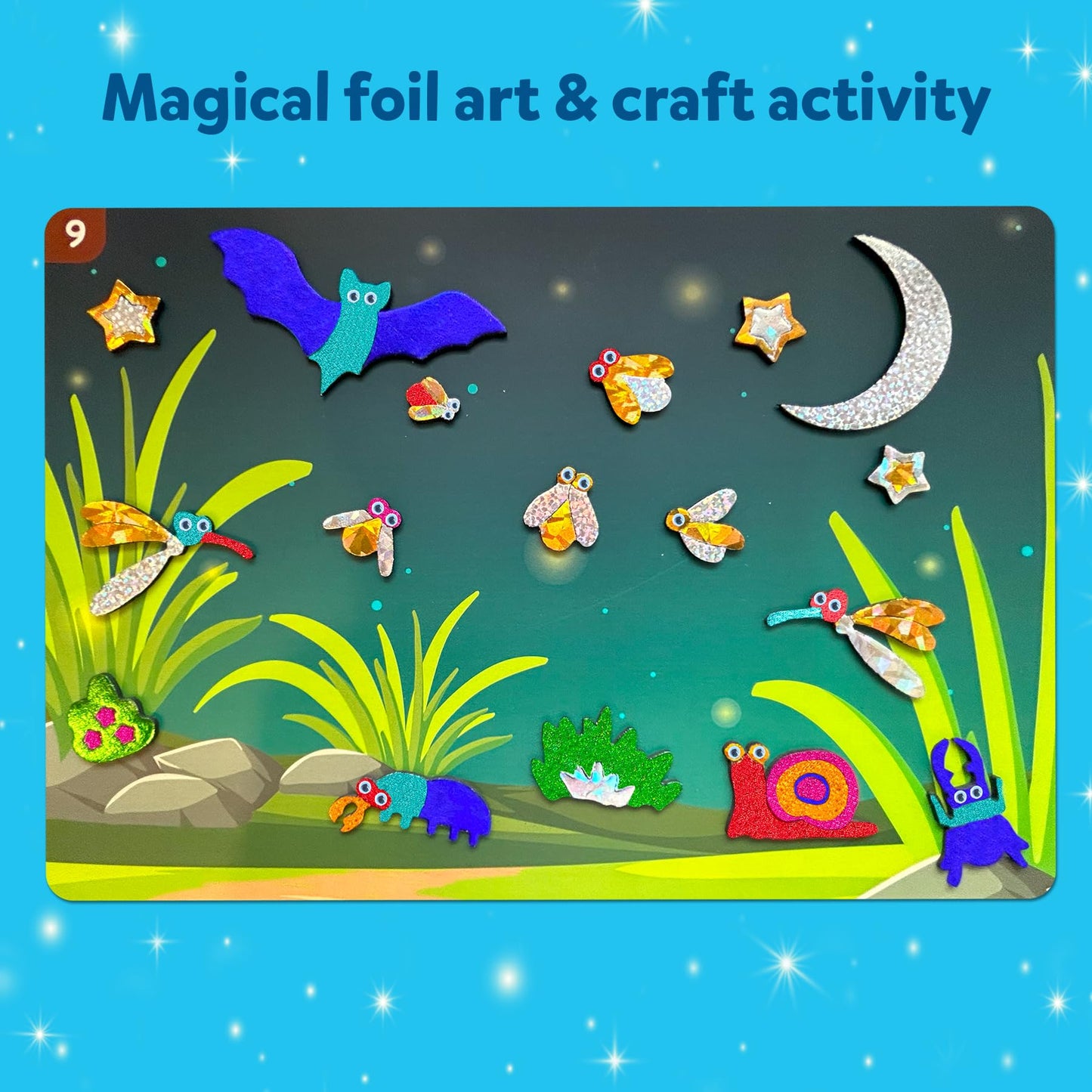 Skillmatics Art & Craft Activity - Foil Fun Holiday Magic, No Mess Art for Kids, Christmas Craft Kits & Supplies, DIY Creative Activity, Gifts for Boys & Girls Ages 4, 5, 6, 7, 8, 9