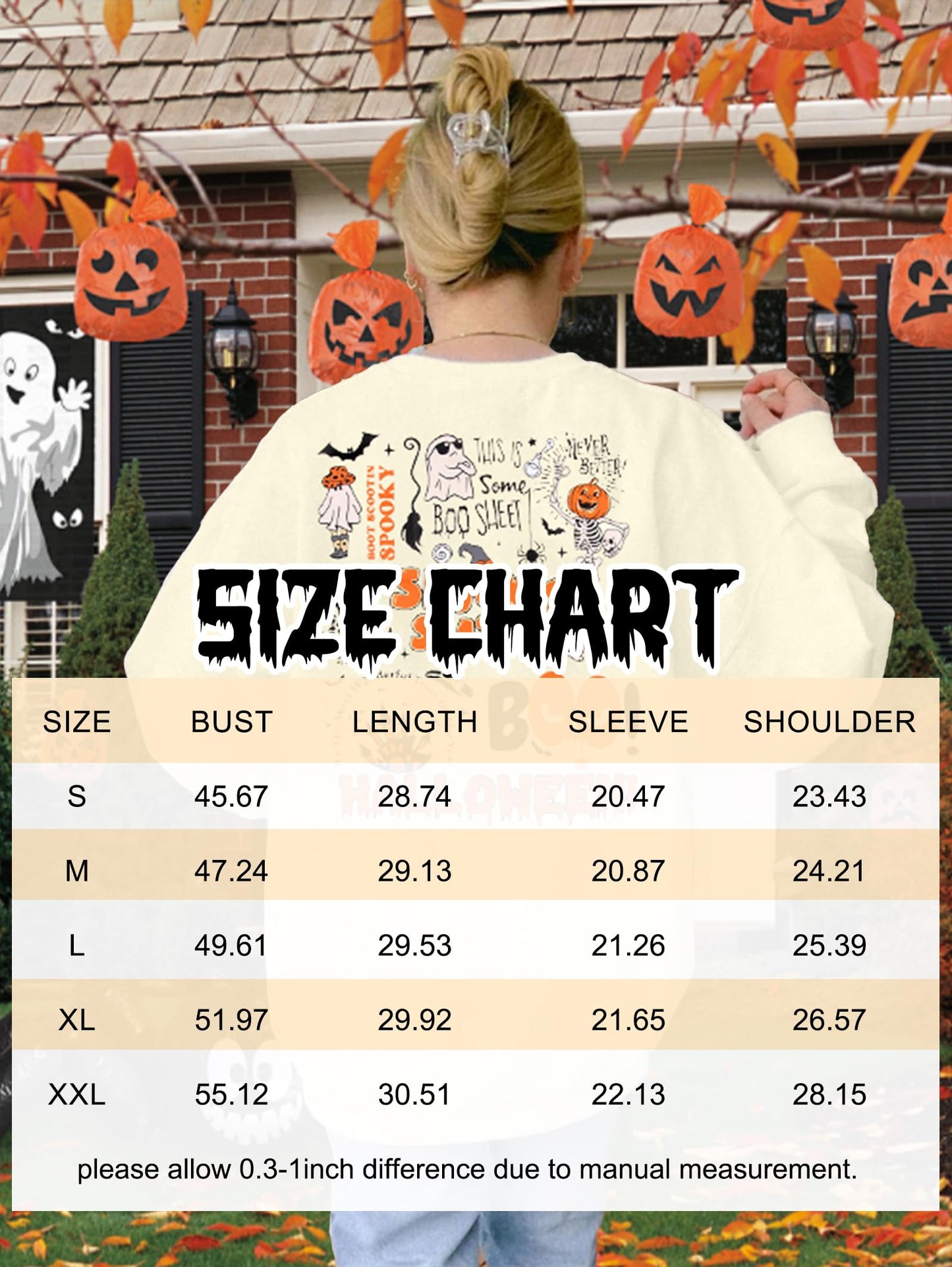 ASTANFY Halloween Sweatshirts for Women in My Spooky Era sweater Teacher shirts book Graphic Sweatshirt Long Sleeve Pullover